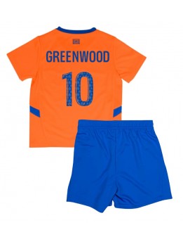 Olympique de Marseille Mason Greenwood #10 Replika Tredje Kläder Barn 2024-25 Kortärmad (+ byxor)
